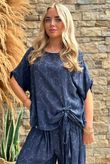 Kiti Paisley Damask Hitch Tee Navy